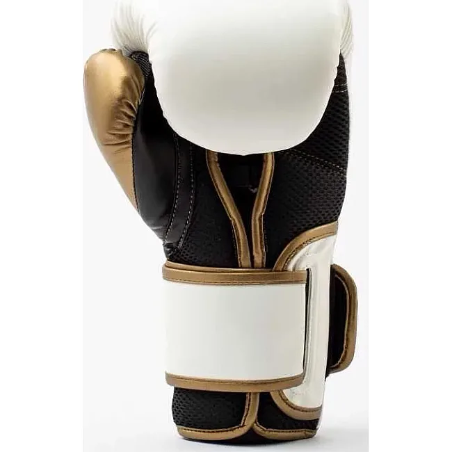 Боксерські рукавиці Everlast POWERLOCK 2R TRAINING GLOVE білий, золотий 12 унцій