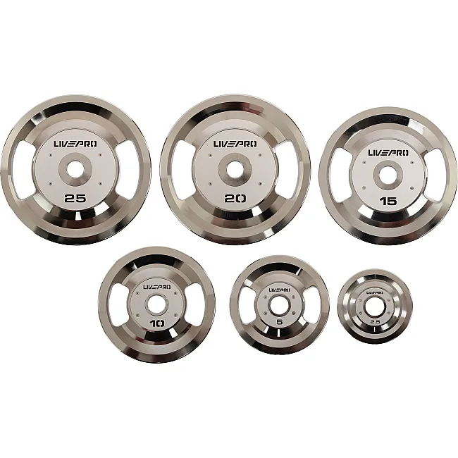 Млинці диски сталеві 2 Handle металева втулка LiveUp LP8338-2_5 ø51мм 2,5кг
