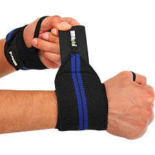Кистевые бинты STRENGTH WRIST WRAPS MUTE 9097 2штуки (Черный-синий)