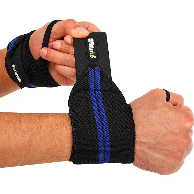 Кистевые бинты STRENGTH WRIST WRAPS MUTE 9097 2штуки (Черный-синий)
