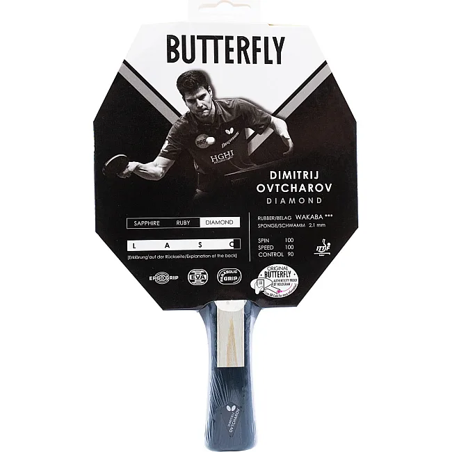 Ракетка для настольного тенниса BUTTERFLY Ovtcharov Diamond, черная