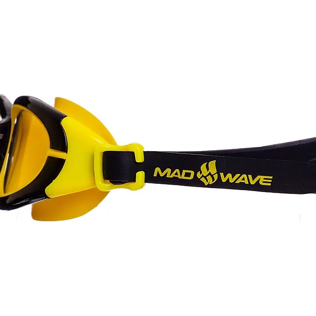 Окуляри для плавання юніорські MADWAVE UV BLOKER JUNIOR M041303 (Чорний-жовтий)