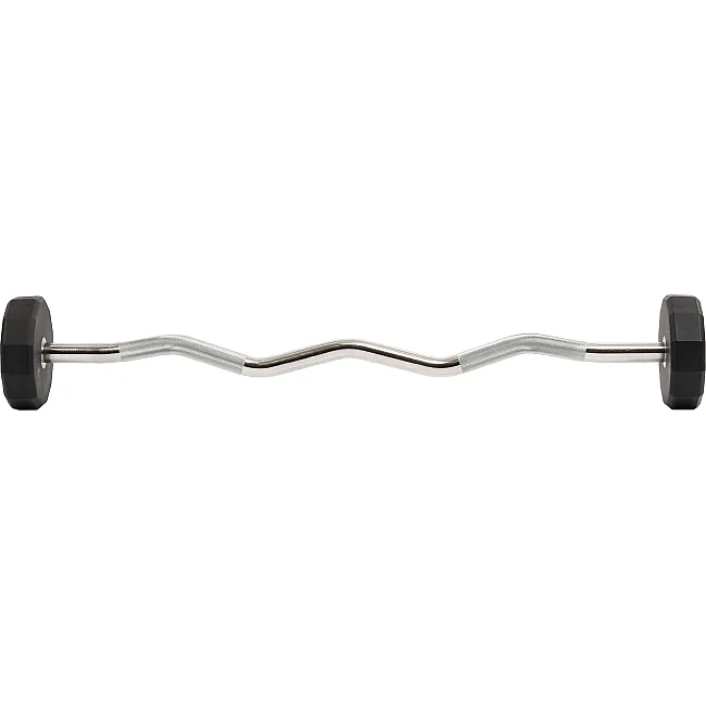 Штанга неразборная с фиксированным весом изогнутая PEV HAMMER STRENGHT TA-9978-20 (Черный)