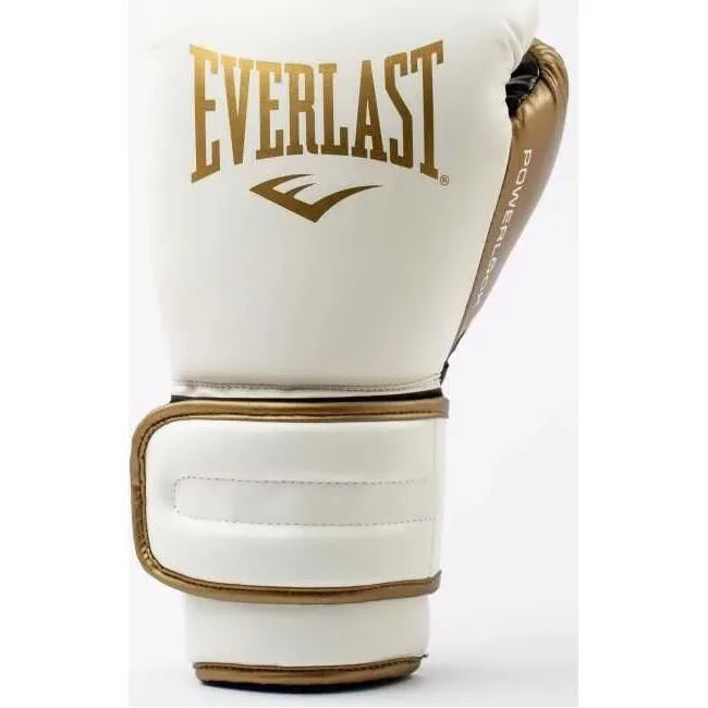 Боксерські рукавиці Everlast POWERLOCK 2R TRAINING GLOVE білий, золотий 12 унцій