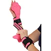 Накладки для підтягування та тяги WEIGHT LIFTING WRIST WRAPS LiveUp LP8757 2шт (Рожево-чорний)