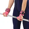 Накладки для підтягування та тяги WEIGHT LIFTING WRIST WRAPS LiveUp LP8757 2шт (Рожево-чорний)