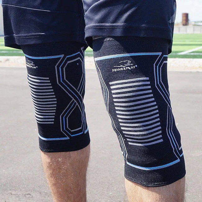 Наколенники спортивные PowerPlay PP-4099 Knee Support Черно/Синие (пара)