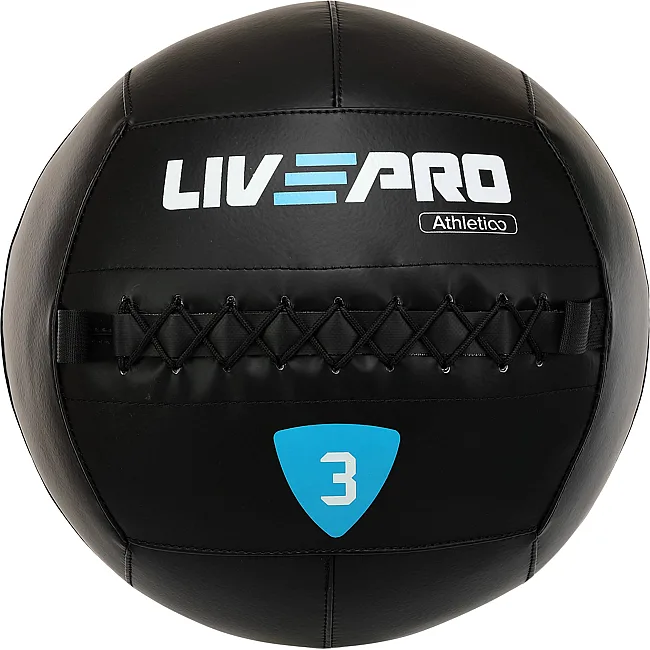 Мяч набивной медицинский для кроссфита WALL BALL LiveUp LP8103-3 3кг