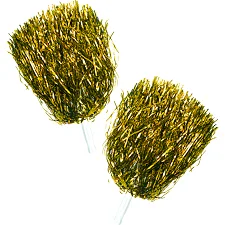 Помпони блискучі для чирлідингу з ручками SP-SPORT Pom-Poms CH-4878 2шт (Золотий)
