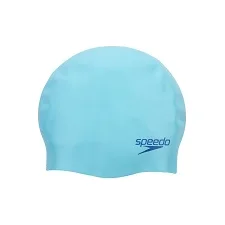 Детская шапочка для плавания Speedo MOULDED SILC CAP JU BLUE/BLUE голубой OSFM