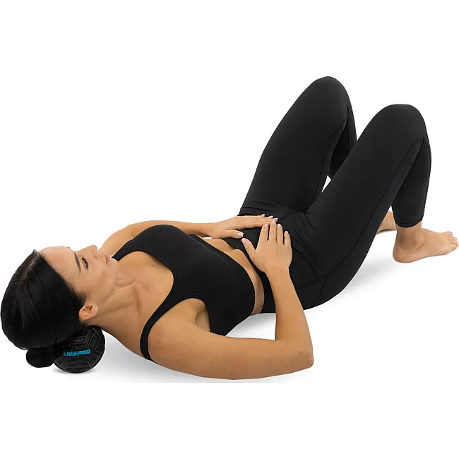 М'яч масажний для МФР LivePRO Target massage ball LP8508 ø12,5см (Чорний)