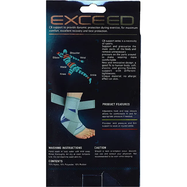Фиксатор голеностопа с ремнем
 (фиксатор лодыжки) EXCEED 6103CA One size 1шт