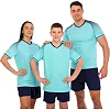Футбольная форма комплект футболка и шорты LIDONG JG-6321 4XS-XXL (Голубой-темно-синий)