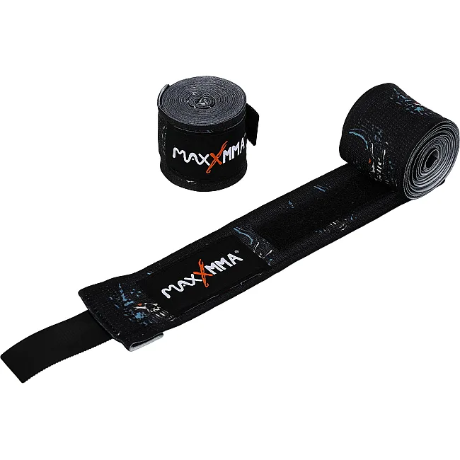 Бинты для бокса
 с принтом Череп полиэстер с эластаном 2штуки MAXXMMA
 WR07-120 3м (Черный-белый)