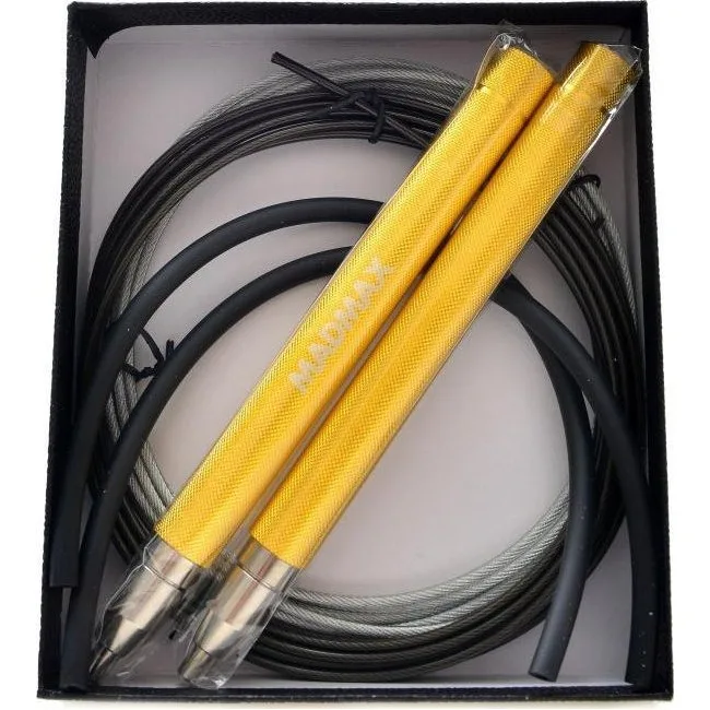Скакалка скоростная на алюминиевая подшипниках MadMax MFA-286 Speed jump rope Yellow