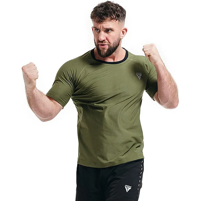 Мужская футболка RDX M1 с эффектом сауны Army Green