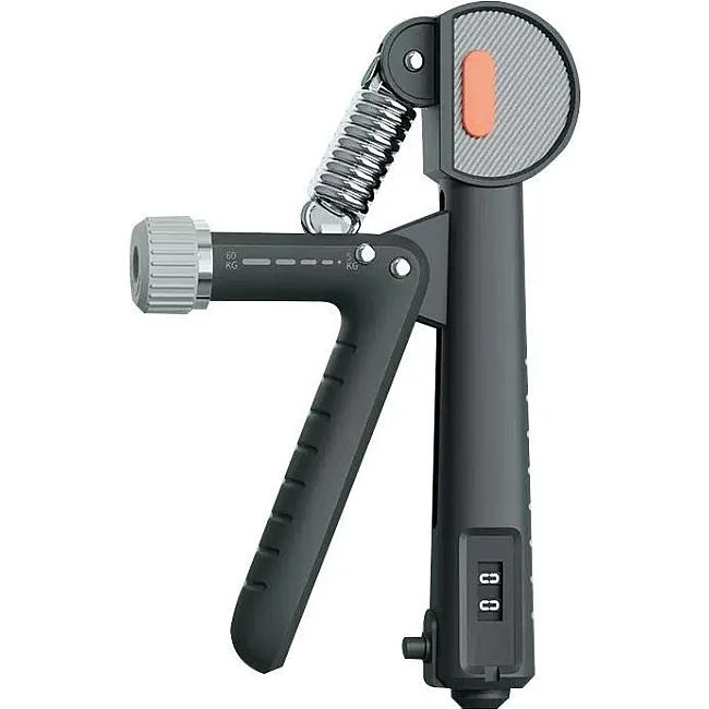 Эспандер кистевой со счетчиком PowerPlay PP-4401 с регулируемой нагрузкой 10-60 кг. Черный