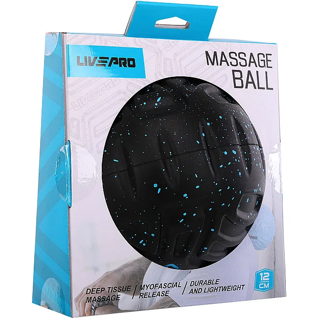 М'яч масажний для МФР LivePRO Target massage ball LP8508 ø12,5см (Чорний)