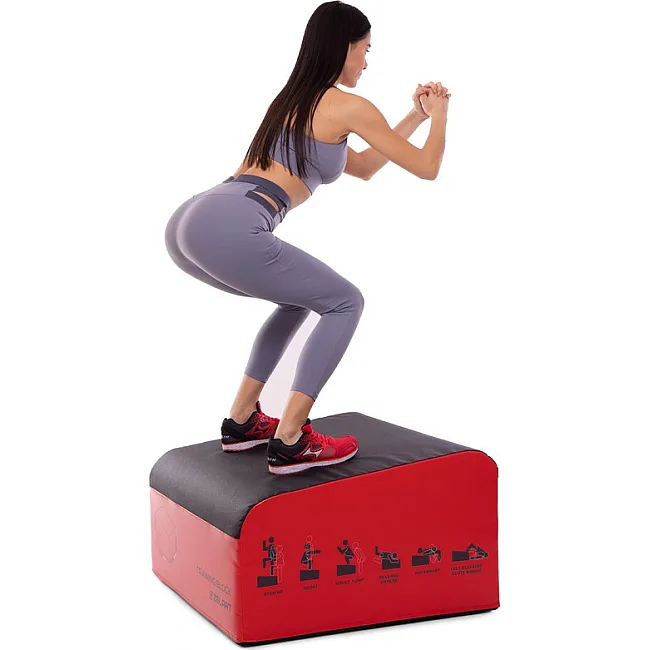 Бокс пліометричний тумба для кросфіту Пліобокс Plyo box ZELART FI-3632 1шт 76-76-36/46см