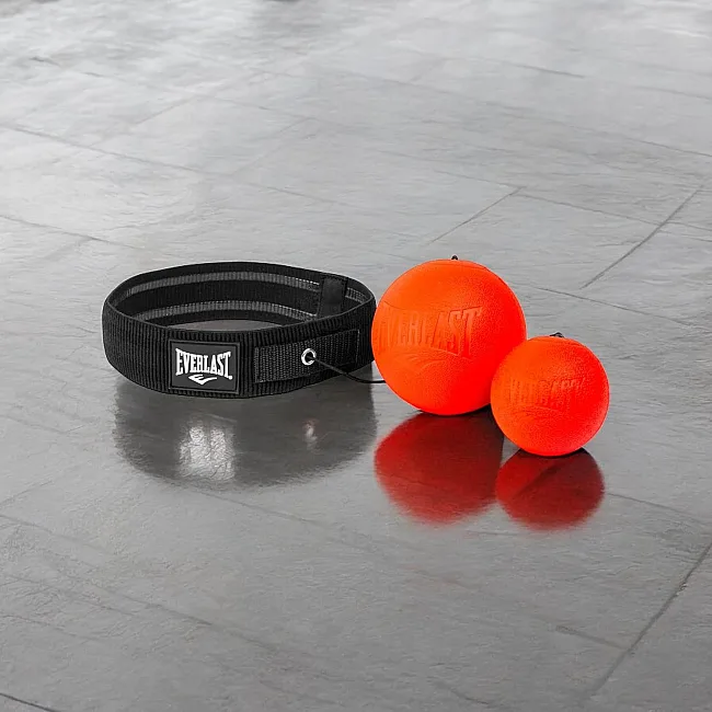 Тренажер для бокса Everlast POWERLOCK REFLEX BALL красный