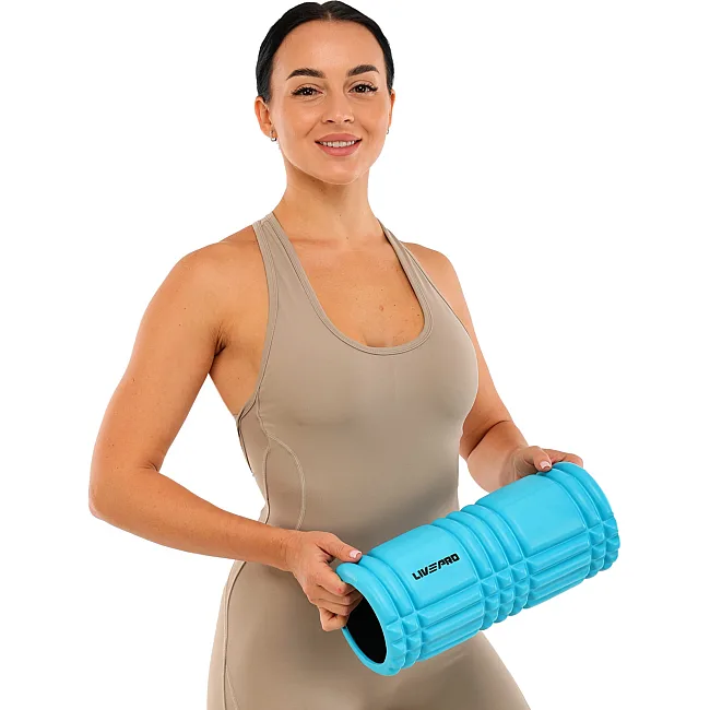 Роллер массажный цилиндр (ролик мфр) 33см
 3D Roller EVA LiveUp LP8231 (Синий)