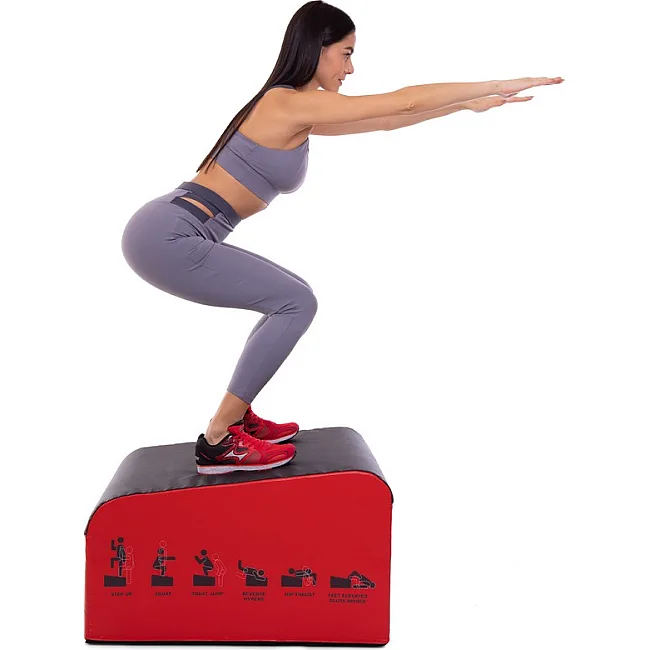 Бокс пліометричний тумба для кросфіту Пліобокс Plyo box ZELART FI-3632 1шт 76-76-36/46см