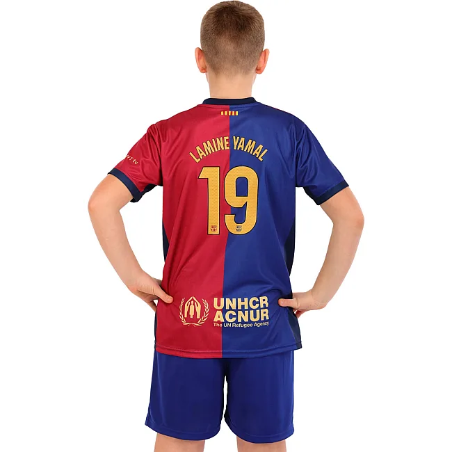 Футбольна форма дитяча із символікою клубу BARCELONA YAMAL 19 домашня 2025 SP-SPORT CO-4628