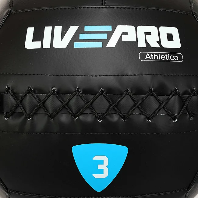 Мяч набивной медицинский для кроссфита WALL BALL LiveUp LP8103-3 3кг
