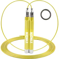 Скакалка скоростная на алюминиевая подшипниках MadMax MFA-286 Speed jump rope Yellow