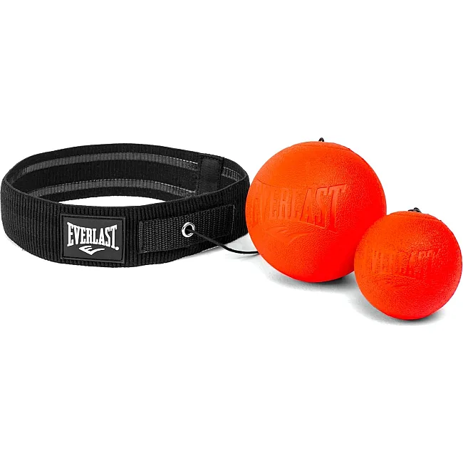 Тренажер для бокса Everlast POWERLOCK REFLEX BALL красный