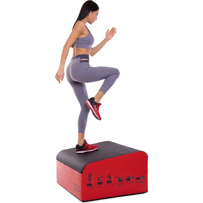 Бокс пліометричний тумба для кросфіту Пліобокс Plyo box ZELART FI-3632 1шт 76-76-36/46см