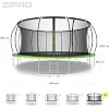Батут Zipro Jump Pro Premium с внутренней сеткой 16 футов 496 см черно-зеленый