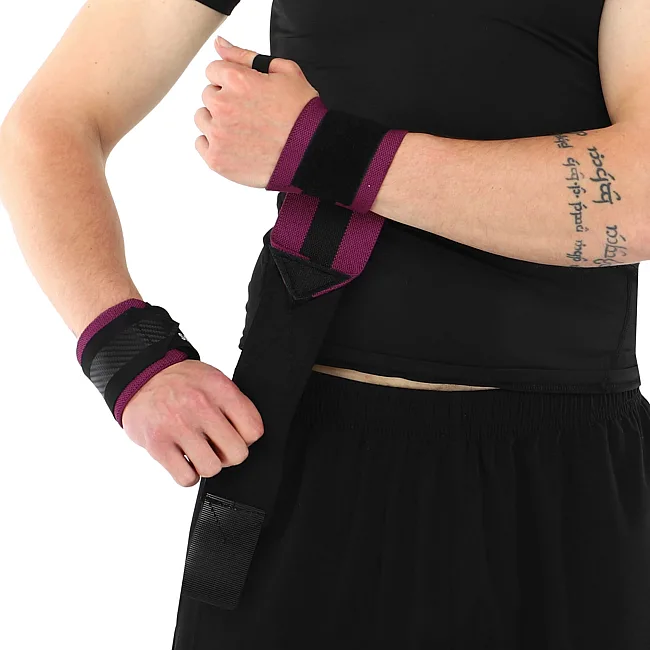 Кистевые бинты
 STRENGTH WRIST WRAPS EZOUS C-05 2штуки (Черный-фиолетовый)