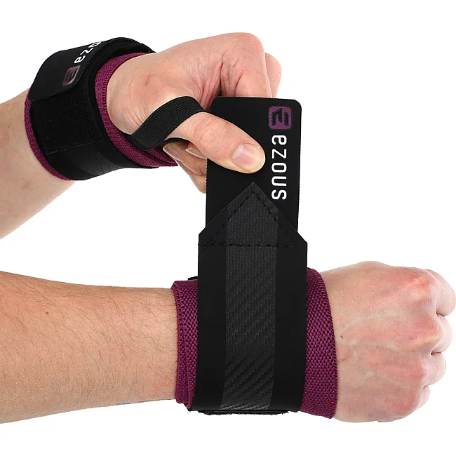 Кистевые бинты
 STRENGTH WRIST WRAPS EZOUS C-05 2штуки (Черный-фиолетовый)