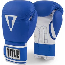 Боксерские перчатки для тренировок TITLE Pro Style Leather 3.0 Blue