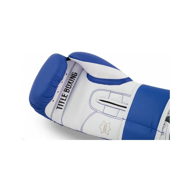 Боксерские перчатки для тренировок TITLE Pro Style Leather 3.0 Blue