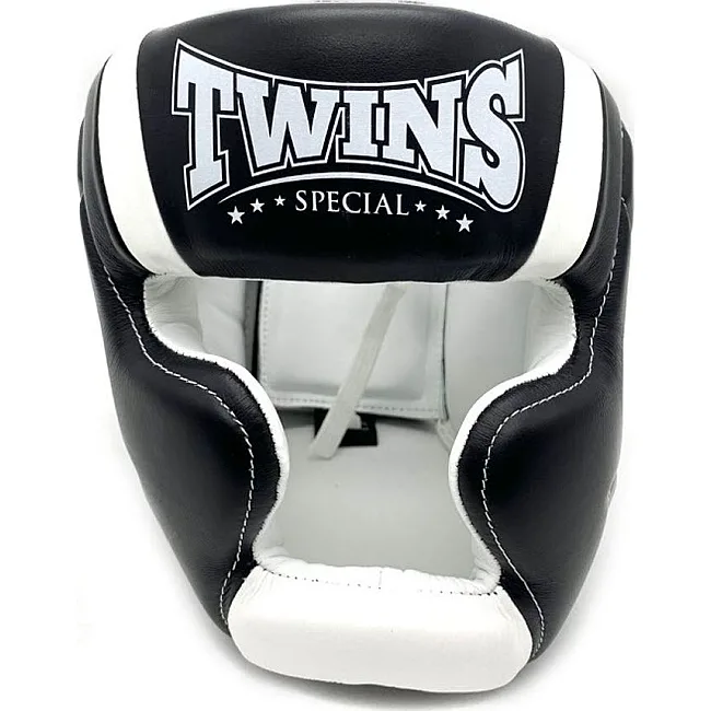 Боксерский шлем TWINS Head Protection HGL11 Black White