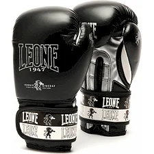 Детские перчатки для бокса LEONE Iconic Black 6 ун.
