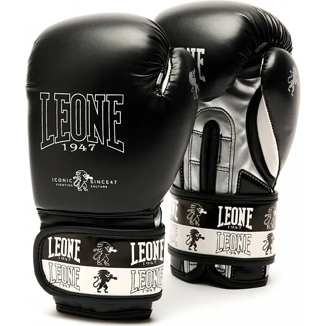 Детские перчатки для бокса LEONE Iconic Black 6 ун.