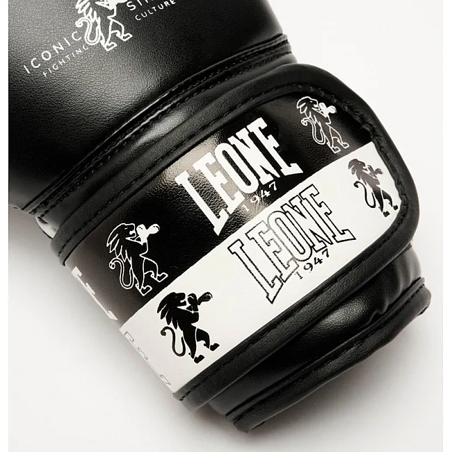 Детские перчатки для бокса LEONE Iconic Black 6 ун.