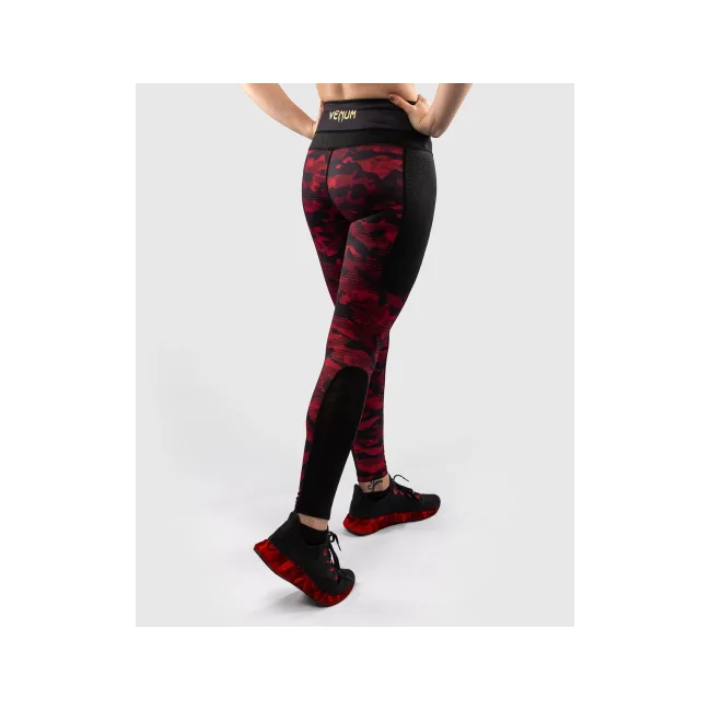 Женские леггинсы Venum Defender Leggings Black Red