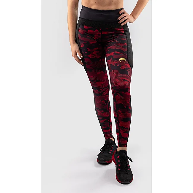 Женские леггинсы Venum Defender Leggings Black Red