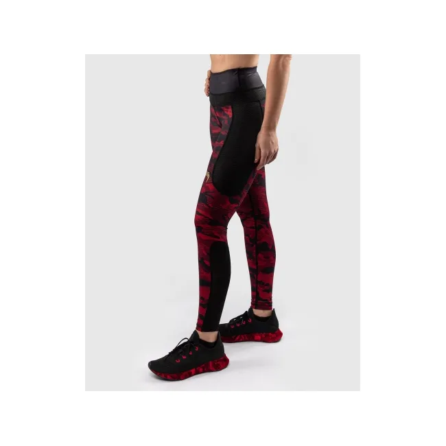Женские леггинсы Venum Defender Leggings Black Red