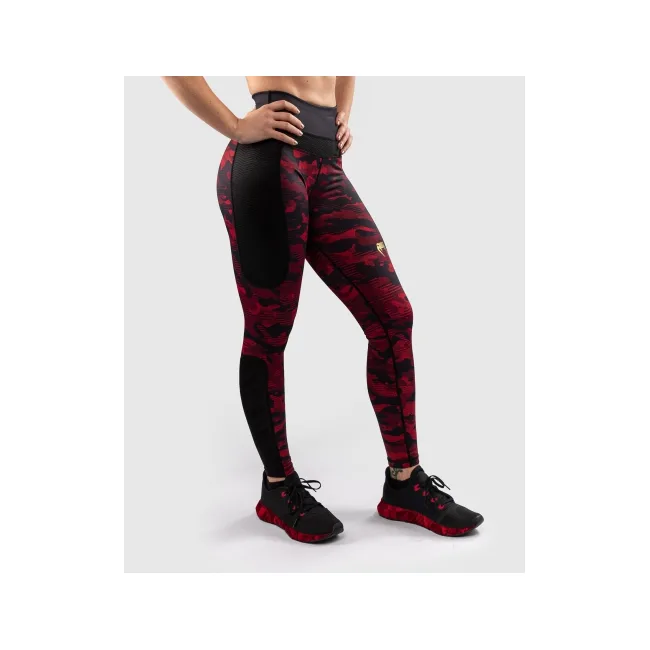 Женские леггинсы Venum Defender Leggings Black Red