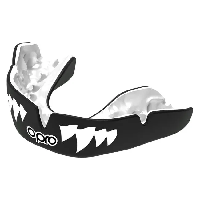 Капа для бокса с индивидуальной подгонкой OPRO Instant Custom Fit Jaws Black White White