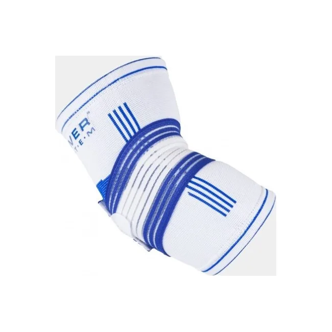 Налокотник-бандаж POWER SYSTEM PS-6007 Pro White/Blue (1шт)