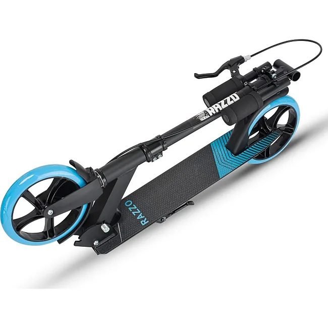 Самокат двухколесный RAZZO CITY 200 мм. алюминиевый HUL1-200 Black/Blue