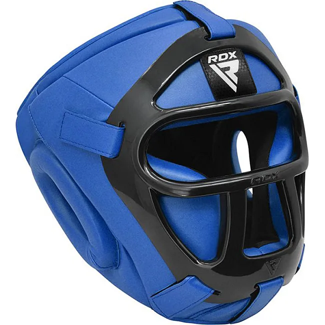 Шлем для бокса RDX T1 With Removable Face Cage Blue