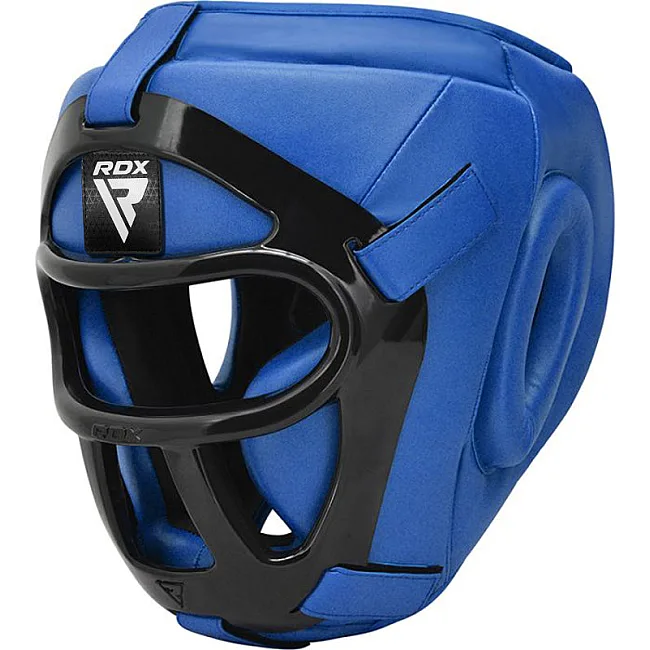 Шлем для бокса RDX T1 With Removable Face Cage Blue