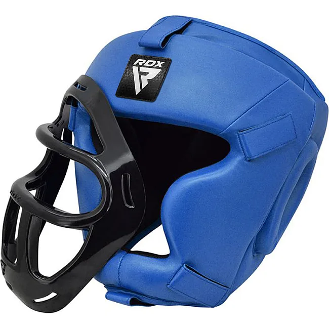 Шлем для бокса RDX T1 With Removable Face Cage Blue
